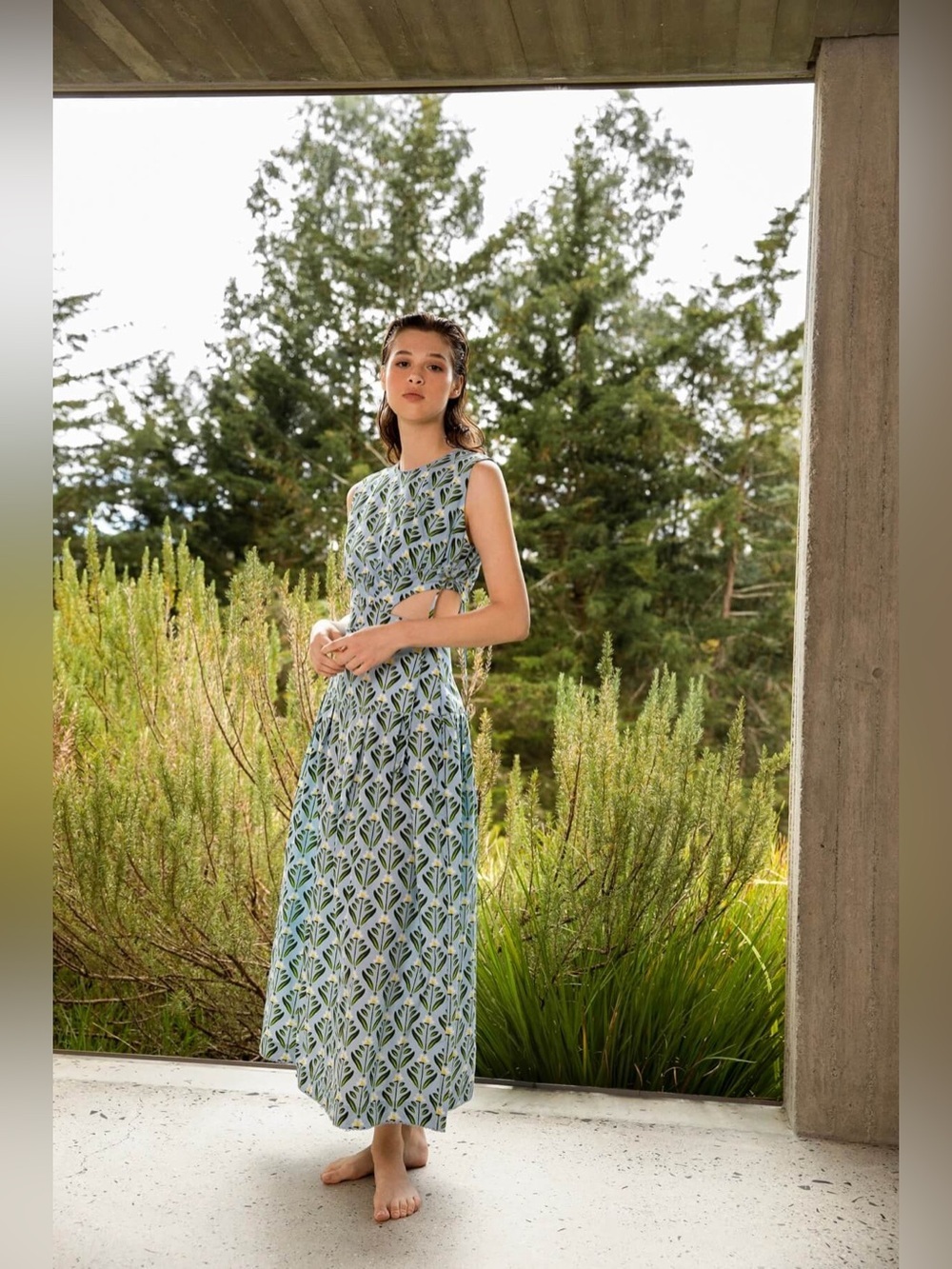 Agua by Agua Bendita Otono Margarita Midi Dress Size Large